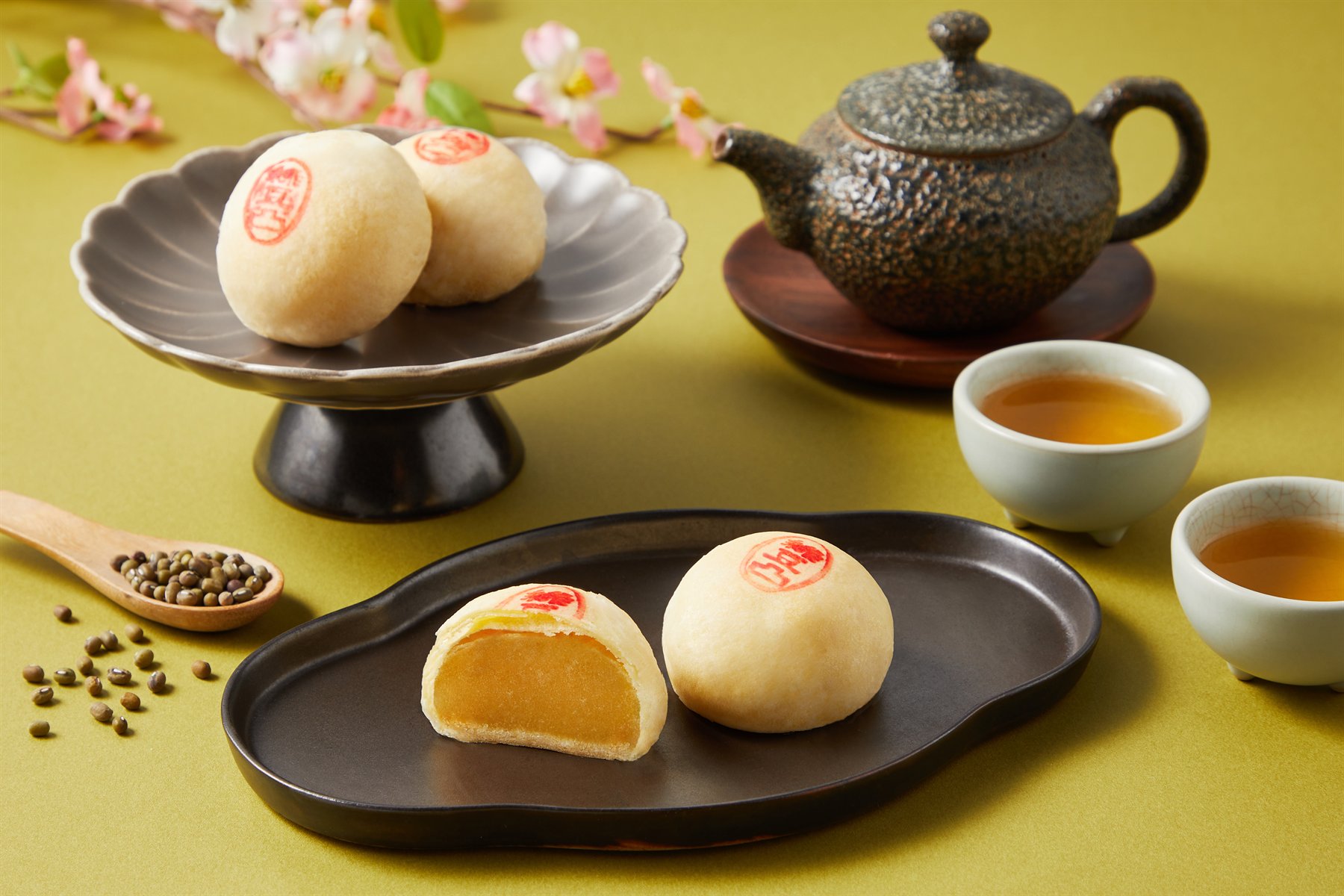 綠豆椪與茶席情境
